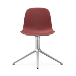 Krzesło Obrotowe Form Aluminiowa Podstawa Czerwone Normann Copenhagen