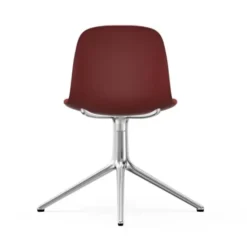 Krzesło Obrotowe Form Aluminiowa Podstawa Czerwone Normann Copenhagen