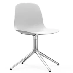 Krzesło Obrotowe Form Aluminiowa Podstawa Białe Normann Copenhagen