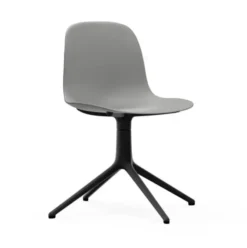 Krzesło Obrotowe Form Czarna Podstawa Szare Normann Copenhagen