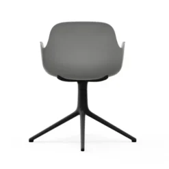 Krzesło Obrotowe Form Z Podłokietnikami Czarna Podstawa Szare Normann Copenhagen