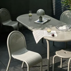 Krzesło Ogrodowe Groove Beżowe Tom Dixon