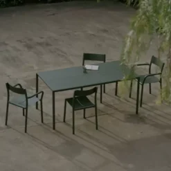 Krzesło Ogrodowe May Z Podłokietnikiem Ciemnozielone New Works