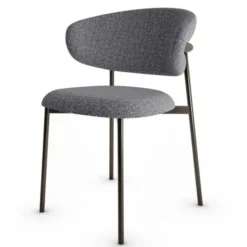 Krzesło Oleandro Metalowa Podstawa Antracytowe Calligaris
