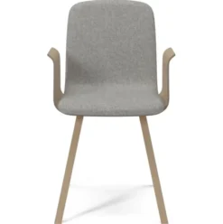 Krzesło Palm Dąb Bielony Light Grey Melange Bolia