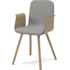 Krzesło Palm Dąb Bielony Light Grey Melange Bolia