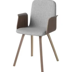Krzesło Palm Orzech London, Light Grey Bolia