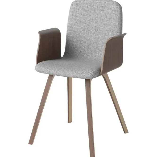 Krzesło Palm Orzech London, Light Grey Bolia