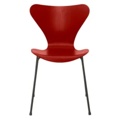 Krzesło Series 7 Fornir Barwiony Wenecka Czerwień Fritz Hansen