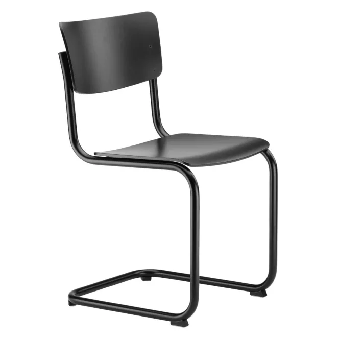 Krzesło S 43 Gładkie Czarne Thonet