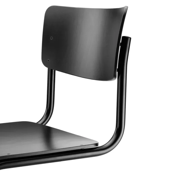 Krzesło S 43 Gładkie Czarne Thonet