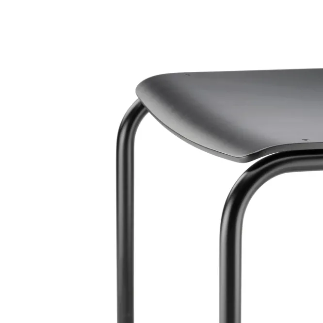 Krzesło S 43 Gładkie Czarne Thonet