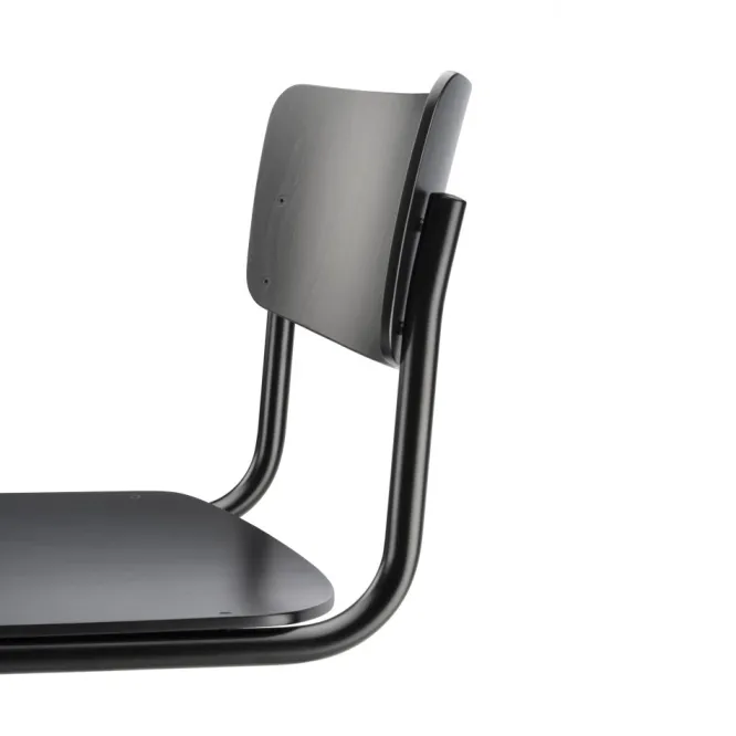 Krzesło S 43 Gładkie Czarne Thonet