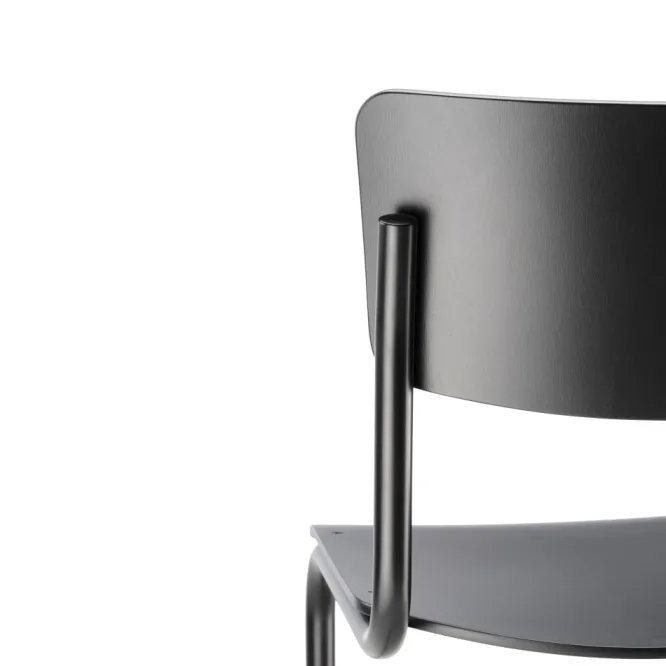 Krzesło S 43 Gładkie Czarne Thonet