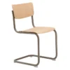 Krzesło S 43 Gładkie Dębowo-Beżowe Thonet