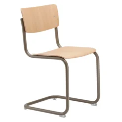 Krzesło S 43 Gładkie Dębowo-Beżowe Thonet