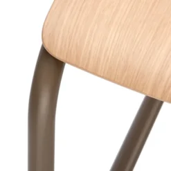 Krzesło S 43 Gładkie Dębowo-Beżowe Thonet