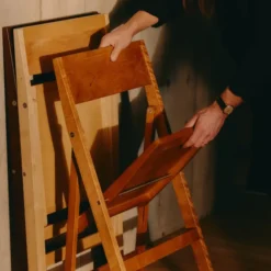 Krzesło Składane Flat Czarne Frama