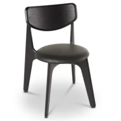 Krzesło Slab Czarne, Skórzane Siedzisko Tom Dixon