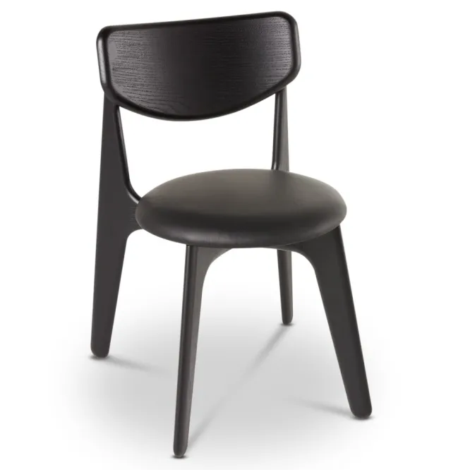 Krzesło Slab Czarne, Skórzane Siedzisko Tom Dixon