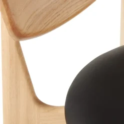 Krzesło Slab Naturalne Dębowe, Skórzane Siedzisko Tom Dixon