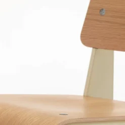 Krzesło Standard Naturalny Dąb - Podstawa Kremowa Biel Vitra