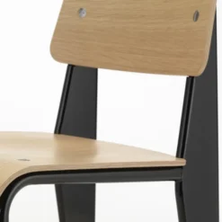 Krzesło Standard Naturalny Dąb - Podstawa Czarna Vitra