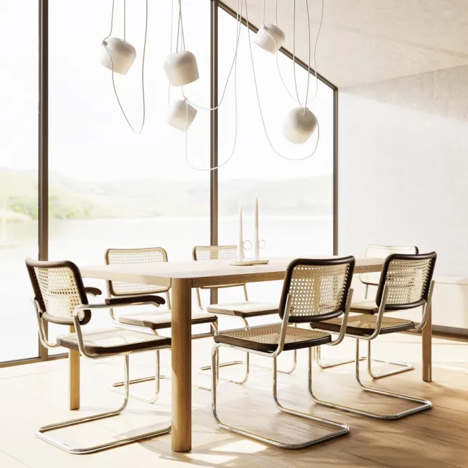Krzesło S 32 V Ciemny Brąz Wyplatane Thonet