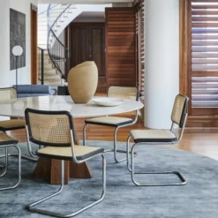 Krzesło S 32 V Czarne Wyplatane Thonet