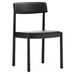 Krzesło Timb Czarne Skórzane Normann Copenhagen