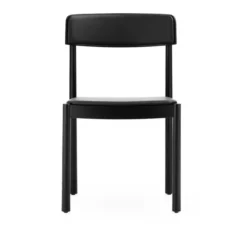 Krzesło Timb Czarne Skórzane Normann Copenhagen