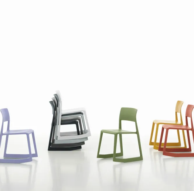 Krzesło Tip Ton Re Czarne Vitra