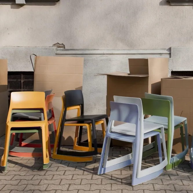 Krzesło Tip Ton Re Różowe Vitra
