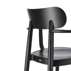 Krzesło Z Podłokietnikami 118 Mf Czarne Gładkie Thonet