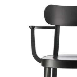 Krzesło Z Podłokietnikami 118 Mf Czarne Gładkie Thonet