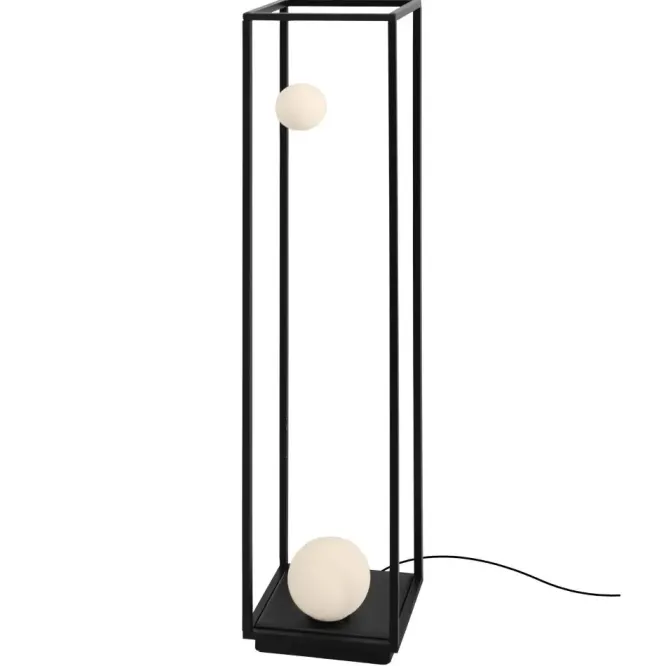 Lampa Abachina Wersja Podłogowa Czarna Double Karman