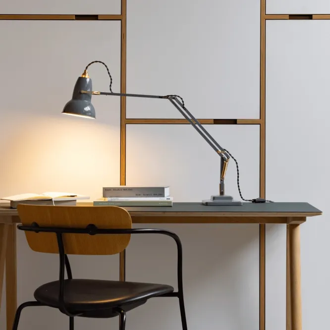 Lampa Biurkowa Original 1227 Brass Elephant Grey Anglepoise