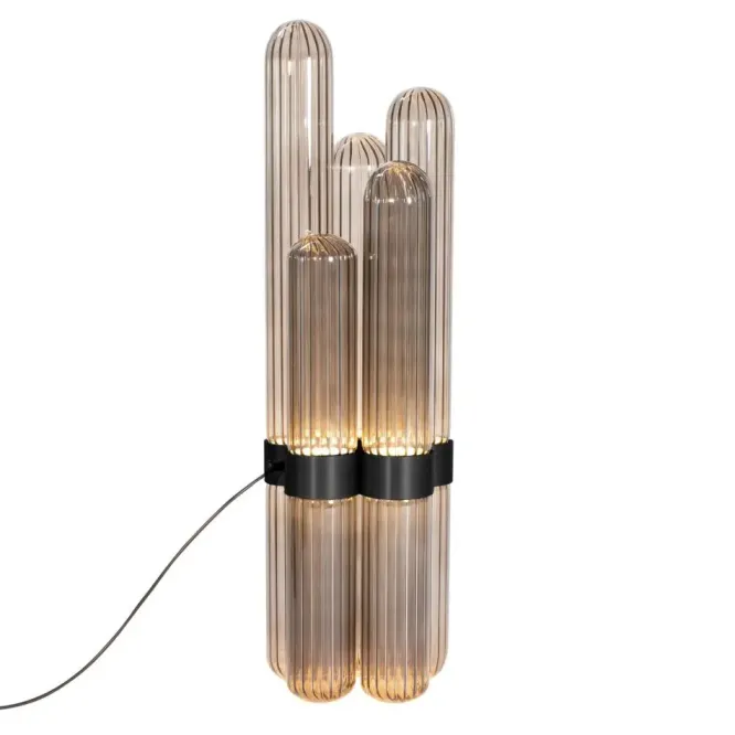 Lampa Cactus Duża Przydymiona Szara-Czarna Pulpo