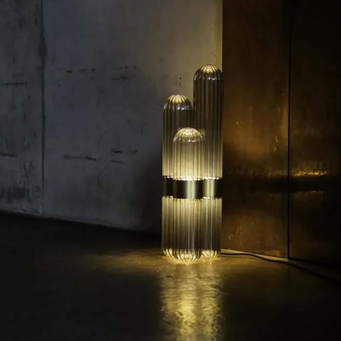 Lampa Cactus Duża Przydymiona Szara-Czarna Pulpo