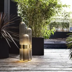 Lampa Cactus Mała Przydymiona Szara-Czarna Pulpo