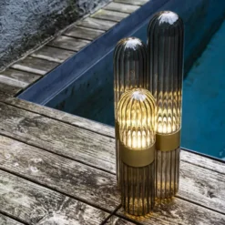 Lampa Cactus Mała Przydymiona Szara-Czarna Pulpo