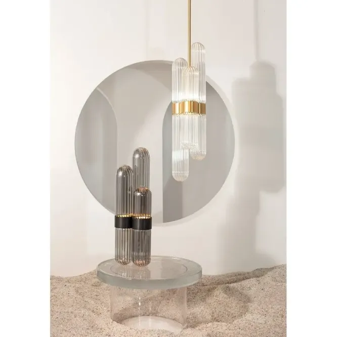 Lampa Cactus Mała Transparentna-Czarna Pulpo