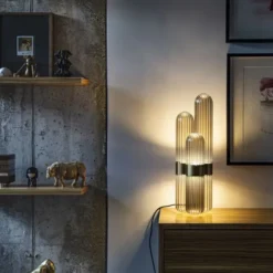 Lampa Cactus Mała Transparentna-Mosiężna Pulpo