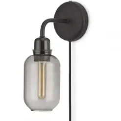 Lampa Ścienna Amp Przydymiona-Czarna Normann Copenhagen