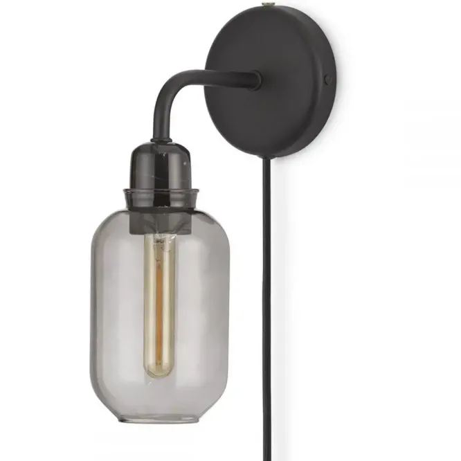 Lampa Ścienna Amp Przydymiona-Czarna Normann Copenhagen