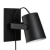 Lampa Ścienna Ardent Czarna Hubsch