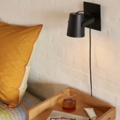 Lampa Ścienna Ardent Czarna Hubsch