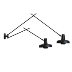 Lampa Ścienna Arigato Double Long-Short Czarna Grupa Products