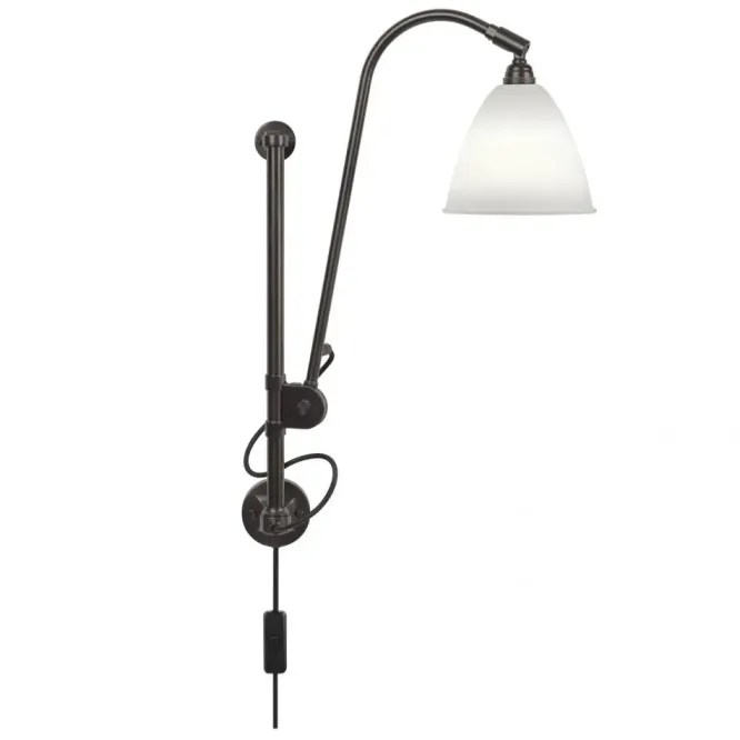 Lampa Ścienna Bestlite Bl5 Czarny Mosiądz Porcelana Gubi