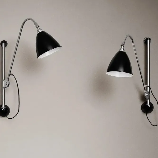 Lampa Ścienna Bestlite Bl5 Czarny Mosiądz Porcelana Gubi